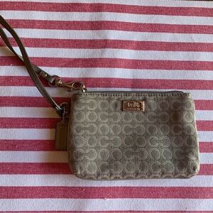 Coach Gray Patterned Wristlet